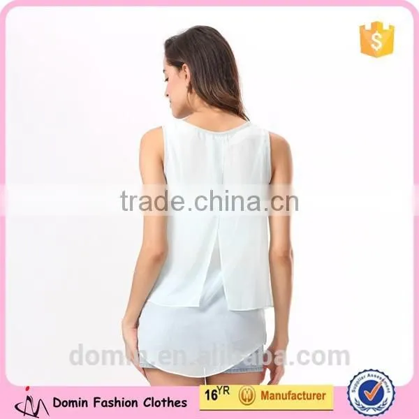 2015 New Stylish Manufacture Women Tops Chiffon Casual Tee Shirt photo-3