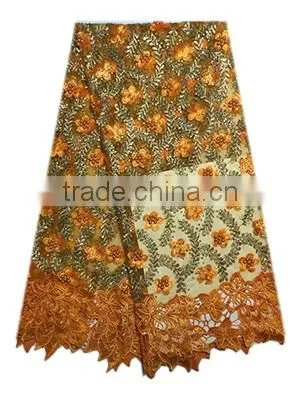 Fashiuonable African Women Wedding Dress Lace Sequined Tulle Lace With Stones FL1394 photo-3