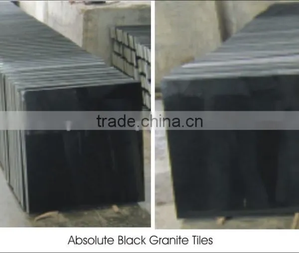 India Absolute Black Granite Slab & Tiles photo-2