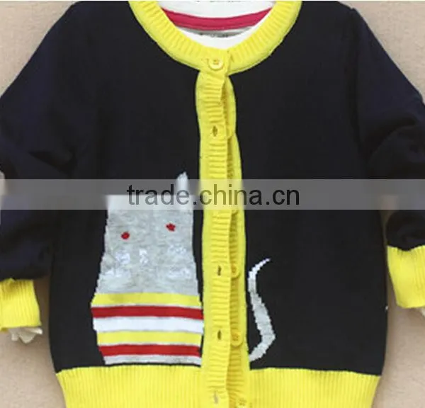 Trendy Unisex Children Anitmal Cartoon Pattern Knitted Cardigan photo-5