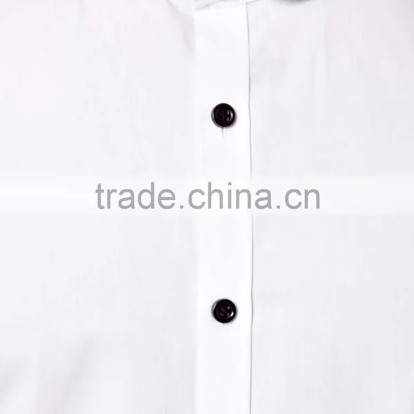 Latest Mens Double Cuff White Dress Shirt photo-2