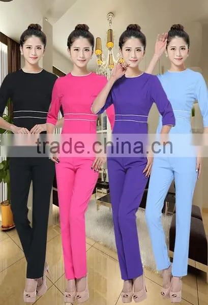 Latest Worker Design Spa/beauty Working Uniform Unique Design Uniform Wholesale photo-6