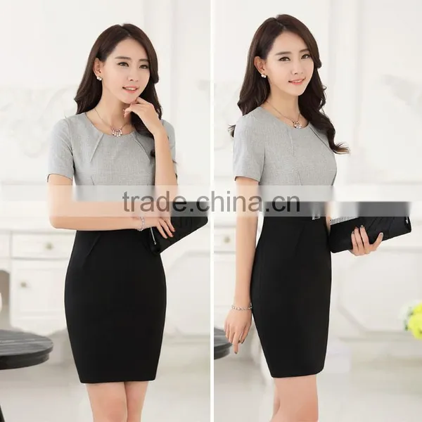 2017 Spring Summer Latest Designs Short Sleeve Dress Fat Ladies Western Dress for Lady photo-3