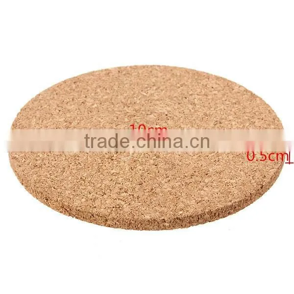 6pcs/lot Round Shape Plain Cork Coasters Drink Wine Mats Cork Mats Drink Wine Mat 10cm*0.5cm Ideas for Wedding and Party Gift photo-4