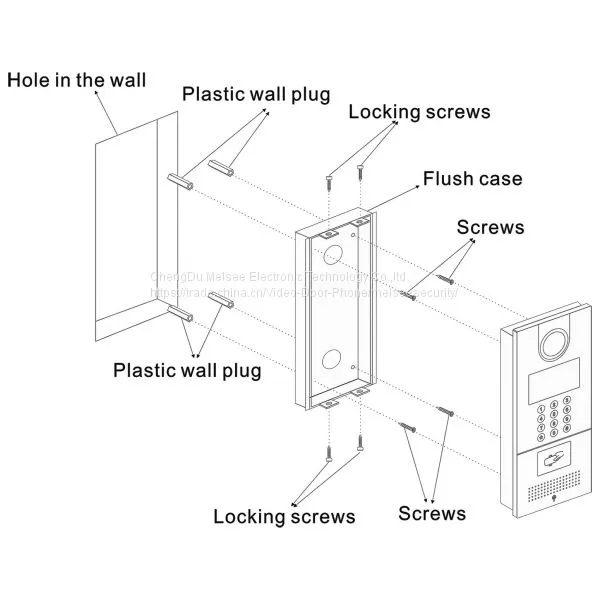 MS302C+MS100C 10 Inch IP Based Video Doorphone System Apartment Building Intercom System photo-3