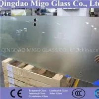 Frosted Tempered Glass /Acid Etched Tempered Shower Glass for 4-15mm