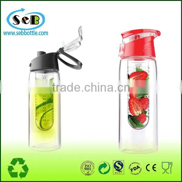 2016 New Custom Logo Plastic Tritan Sport Fruit Infuser Water Bottle With Infuser photo-5