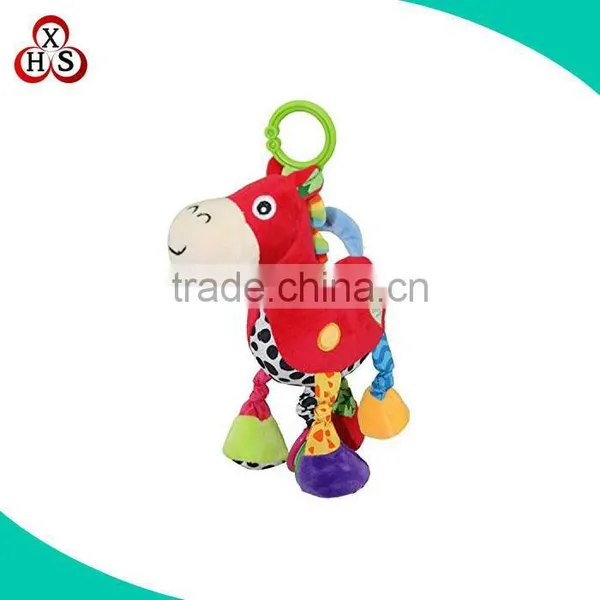 Custom Cute Soft Plush Rattle Ball Infant Soft Baby Rattle Toy photo-2