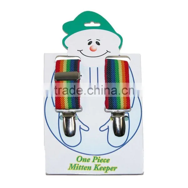 Adjustable Rainbow Stripe Mitten Clips for Kids Dubaa photo-2