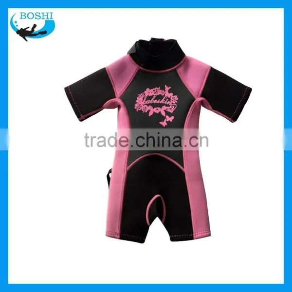 Flatlock Stitches Shorty Neoprene Material Wetsuit for Kids