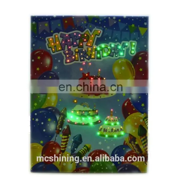 Handmade New Year Popular Small Size Led Greeting Cards photo-2