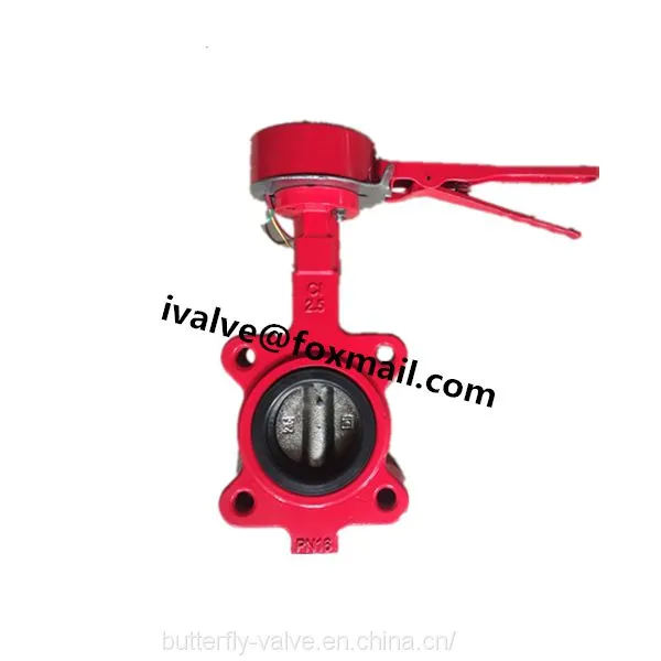 Cast Iron Lever Butterfly Valve With Micro Switch