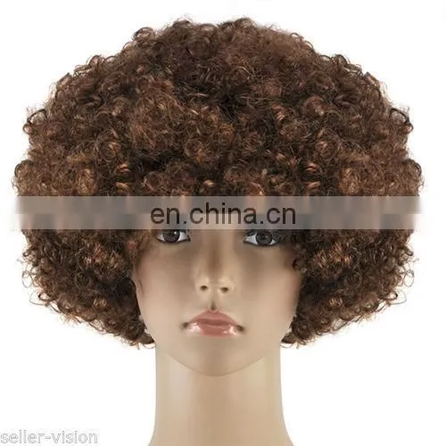 Cheap Colorful Afro Party Wig photo-2