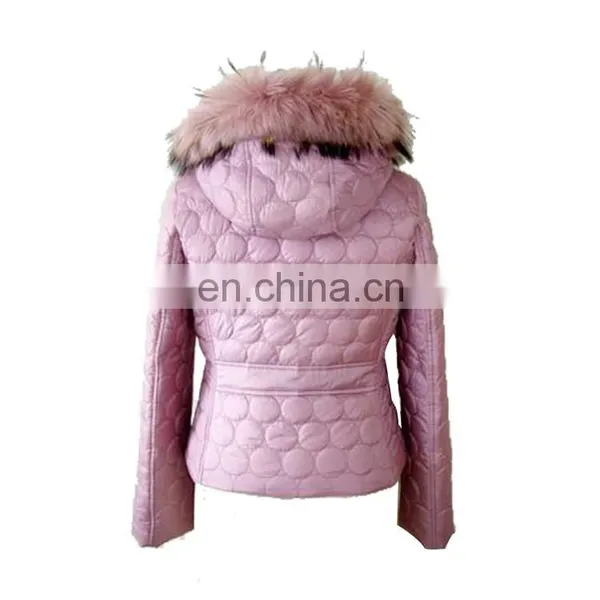 With Hood With Zip Quilting Cheap Padding Jacket photo-4