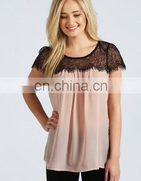 Lace Blouses Women Clothing Latest Fashion Design Chiffon Blouse Models Chiffon Blouses