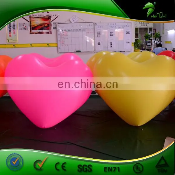 Customized PVC Led Lighting Heart Replica Balloon Party Wedding Decor Promotion Inflatable Heart Shape Balls photo-3