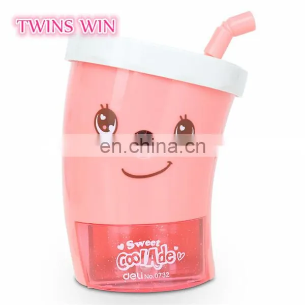 Fashion Customized Logo Novelty Pencil Sharpeners Plastic Cup Shapes Mini Knife Sharpener Stationery Wholesale From China photo-2
