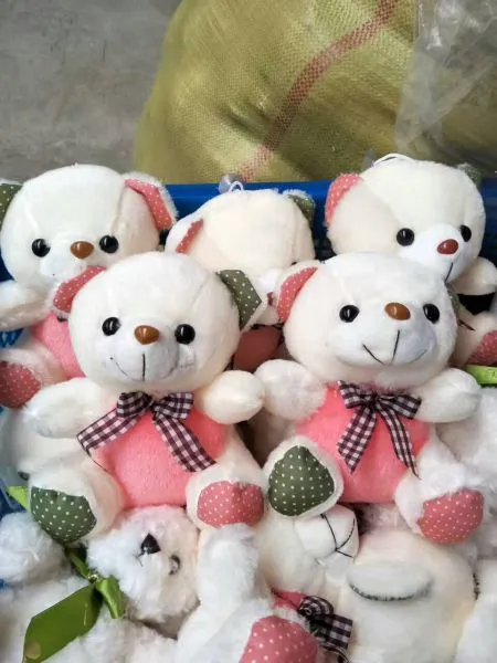 Blue White Comfortable Bunny Stuffed Animal Monkey Soft Toy photo-3