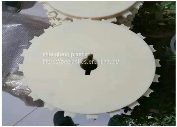 CNC machining cast nylon plastic machining gear,sheave,pulley parts