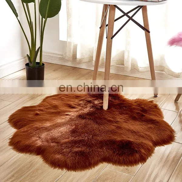 New Design Home Carpet Microfiber Synthetic Sheepskin Faux Fur Rug photo-7