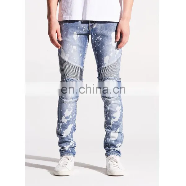 DiZNEW Custom Patchwork Unbranded Ripped Skinny Jeans For Men photo-2