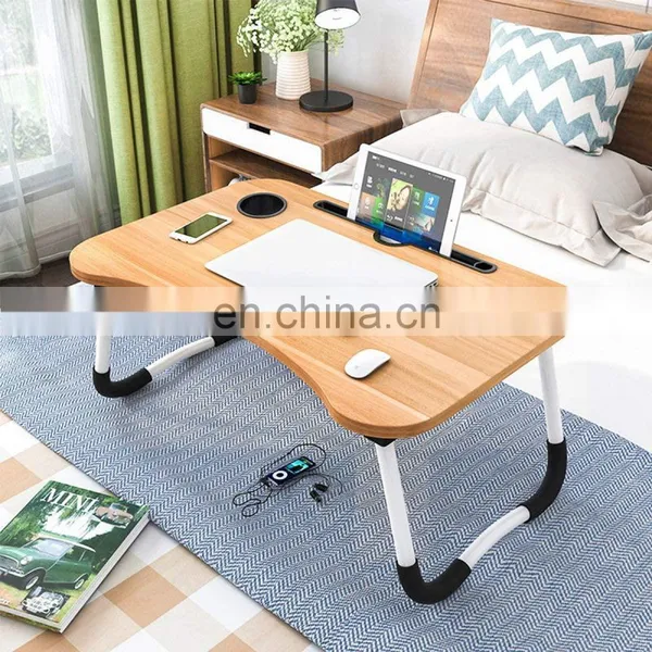 Cheap Price Homework Help Adjustable Portable Wood Folding Foldable Computer Bed Laptop Table for Bed photo-2