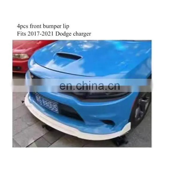 4 Pcs Kit Set Fits 2017-2021 Dodge Charger Front Bumper Lip photo-2