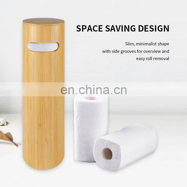 Factory Price Bamboo Bamboo Tissue Box Cover Water Resistant Wooden Facial Tissue Box Holder for Bathroom photo-3