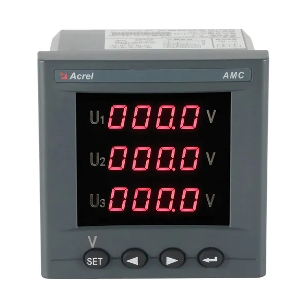 Acrel Three Phase Voltmeter With RS485 Communication AMC96L-AV3/C LCD Display Cut Out 88*88mm photo-5