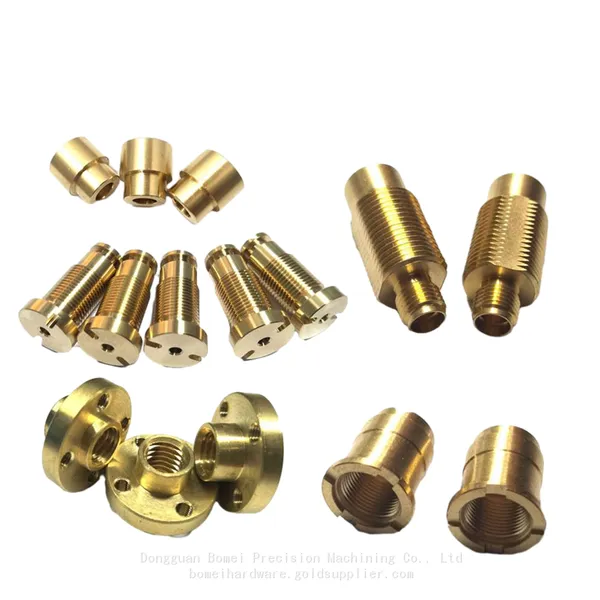 Custom CNC Lathe Turned Brass Screws Nuts Threaded Connectors photo-3