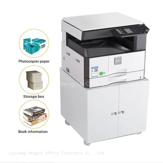 Quiet Rolling Copier Stand With Storage | Heavy Duty Base for Business Printers | Durable Office Equipment for Advertising Firms photo-1