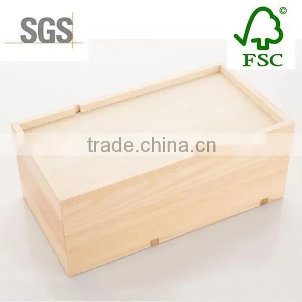 Eo-friendly Pine Wood Multi-function Tissue Storage Box for Sale photo-6