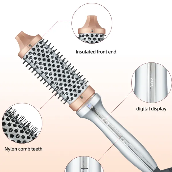 Hot Selling Dual-purpose Straight Hair Comb/hair Salon Specific Electric Roller Comb/large Wave Roll Negative Ion Curly Hair Comb（Wechat:13510231336） photo-2