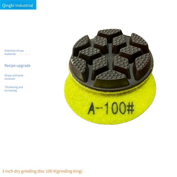3 - Inch Resin Dry Grinding Discs for Concrete Floor Curing, Available in a Full Range of Specifications From 50# to 2000#, 1 Disc Equals 3 Discs, Direct From the Source photo-2