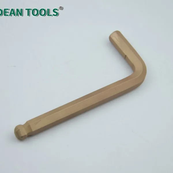 Non-Sparking Hex Key With Ball Wrench Set, 11 Pieces, Aluminum Bronze, Suitable for Flammable Gas Areas photo-5