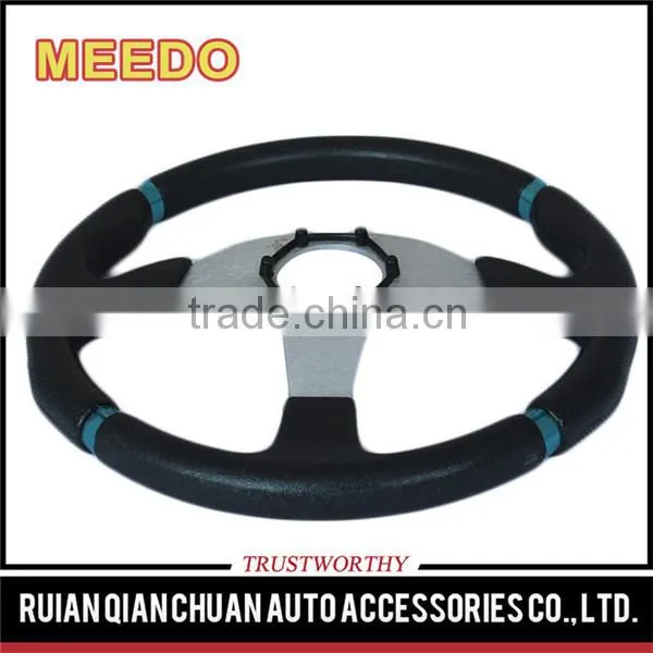 UNIVERSAL RACING DRIFTING DRIFT 350MM BLACK/RED STITCH JDM STEERING WHEEL photo-5