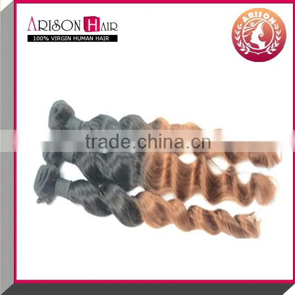 Hot Sale Remy Fasion Brazilian Two Tone Afro Kinky Curly Virgin Hair Ombre Weave Extension photo-3