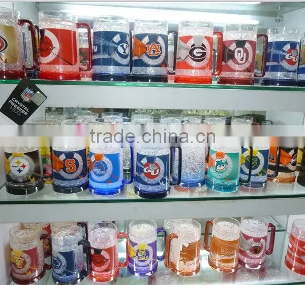 16oz BPA Free Plastic Double Wall Ice Mug Freezer Beer Mug photo-4