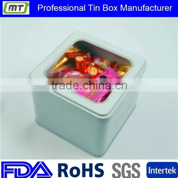 Square Tin Window Box for Candy Package