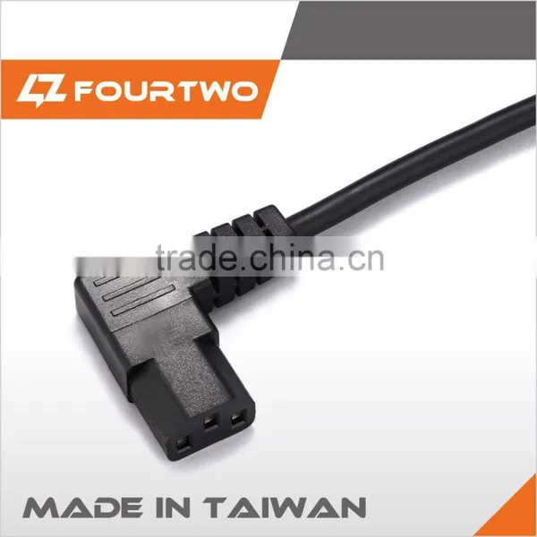 Made in Taiwan Fast Delivery 90 Degree Power Cord Plug / Euro Right Angle Plug /2 Pin Plug