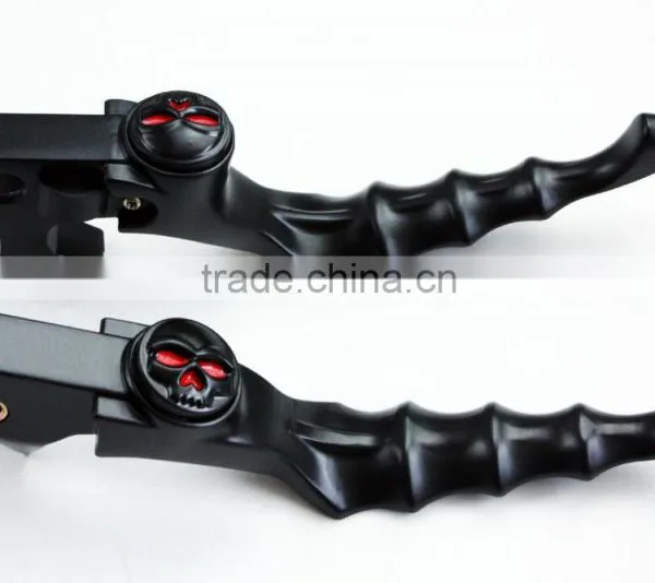 BJ-LS241-023 Hot Sale Billet Aluminum Chrome Skull Scooter Motorsport Brake Lever photo-5