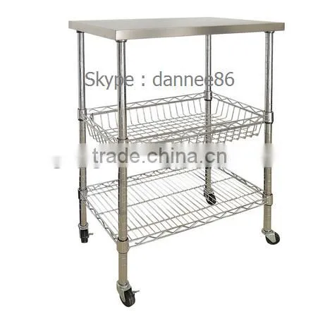 Commercial Utility Cart L 34" x W 18" x H 34.5" photo-3