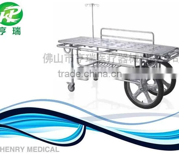 Hospital Stainless Steel Patient Transfer Emergency Stretcher With Two Big Wheels photo-2
