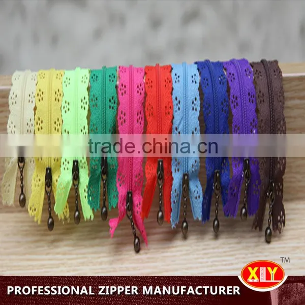 High Quality Brand Key Lock Slider Lace Zipper