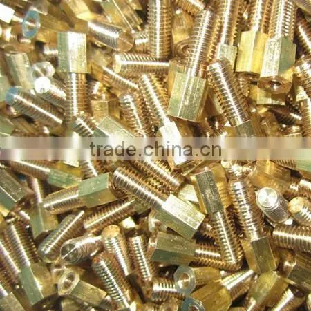 China Cnc Machining Fasteners Hexagonal Brass Fitting Quick Connects