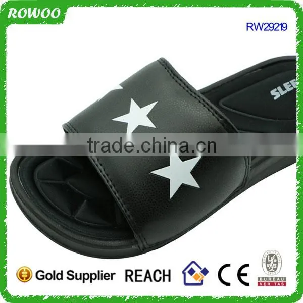 Pu Upper Casual Slippers Mens Sandals Flip Flops Memory Foam Summer Slipper photo-2
