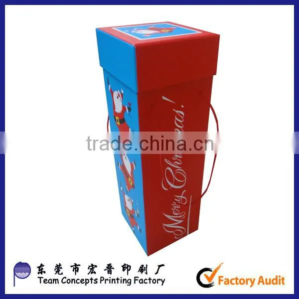 Christmas Decorative 1 Bottle Cardboard Wine Packaging Box photo-2