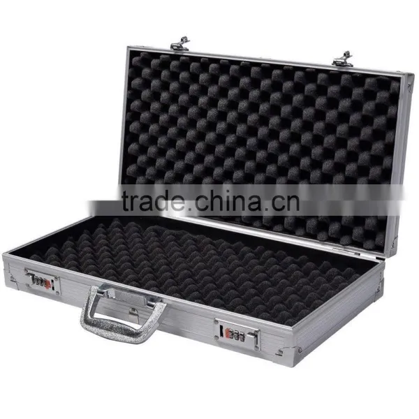 18.5" Aluminum Framed Locking Gun Pistol HandGun Lock Box Hard Storage Carry Case photo-3
