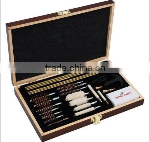 Wooden Box Gun Cleaning Kit