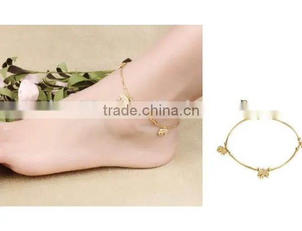 2016 Latest Style Stainless Steel Elephant Hair Gold Anklet photo-3